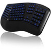 Adesso AKB-150EB-FR Color Illuminated Ergonomic Keyboard - Cable Connectivity - USB Interface Media Player Internet Multimedia Next AKB-150EB-FR