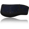 Adesso AKB-150EB-FR Color Illuminated Ergonomic Keyboard - Cable Connectivity - USB Interface Media Player Internet Multimedia Next AKB-150EB-FR
