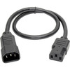 Tripp Lite 2ft Computer Power Cord Extension Cable C14 to C13 13A 16AWG 2 - For PDU UPS Computer - 16 Gauge - 110 V AC  13 A 220 P004-002-13A