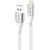 Alogic SUPER Ultra USB-A to Lightning Cable -Silver-15m - 49 ft LightningUSB Data Transfer Cable for iPhone Charger - First End 1 ULA8P15-SLV