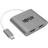 Tripp Lite by Eaton U444-06N-2H-MST HDMIUSBAudioVideo Adapter - 1 x USB Type C USB 31 Thunderbolt 3 Male - 2 x HDMI HDMI 14 Female U444-06N-2H-MST