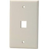 Signamax 1-Port Single-Gang Keystone Faceplate Light Ivory - 1 x Total Number of Sockets - 1-gang - Light Ivory - High Impact SKF-1