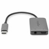 Rocstor Premium USB-C to Hi-Res AUX 35mm Audio with 100W Power Delivery PD Adapter - 1x USB Type A - Male - 1 x USB Type C - 1 x - Y10A331-S1
