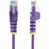 StarTechcom 5ft Purple Slim CAT6 Ethernet Cable Slim Snagless RJ45 UTP LSZH 28AWG Bare Copper Slim Network Patch Cord Fluke - N6PAT5PLS