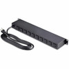 StarTechcom 12-Outlet Horizontal Rack Mount Metered PDU 1U Server Power Strip wSurge Protector 125V15A 8ft 24m Power Cord - 12NM8-RACK-MOUNT-PDU