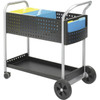 Safco Scoot Mail Cart - 3 7620 mm Caster Size - Steel - 225 Width x 395 Depth x 408 Height - Black - 1 Each 5239BL