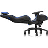 Tt eSPORTS GT Fit F100 Gaming Chair - For Game - Foam Steel Metal Polyvinyl Chloride PVC Aluminum Faux Leather - Black Blue GC-GTF-BLMFDL-01