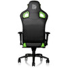 Tt eSPORTS GT Fit F100 Gaming Chair - For Game - Foam Steel Metal Polyvinyl Chloride PVC Aluminum Faux Leather - Black Green GC-GTF-BGMFDL-01