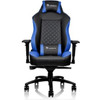 Tt eSPORTS GT Comfort Gaming Chair - For Game - Foam Aluminum Steel Polyvinyl Chloride PVC Faux Leather Metal - Black Blue GC-GTC-BLLFDL-01