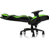 Tt eSPORTS GT Comfort Gaming Chair - For Game - Foam Aluminum Steel Polyvinyl Chloride PVC Faux Leather Metal - Black Green GC-GTC-BGLFDL-01