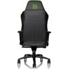 Tt eSPORTS GT Comfort Gaming Chair - For Game - Foam Aluminum Steel Polyvinyl Chloride PVC Faux Leather Metal - Black Green GC-GTC-BGLFDL-01