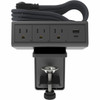 Wiremold DPC Series Dash 4-Cube Desktop Power Center - Graphite - 3 x Power Receptacles - 15 A Under Table Desktop Desk Mountable - D4RRRU6XRGC