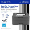 Brother HL-L2400D Desktop Wired Laser Printer - Monochrome - 32 ppm Mono - 1200 x 1200 dpi Print - Automatic Duplex Print - 250 Sheets HLL2400D