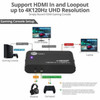 SIIG 4K120Hz HDMI 21 Capture Device for Gaming and Streaming - 4K60Hz Capture - 4K 120Hz Console  4K144Hz PC Loopout - USB-C  - CE-H28311-S1