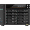 Asustor Lockerstor 10 Gen3 AS6810T 10 Bay NAS AMD Ryzen Quad-Core 23 GHz 16GB RAM ECC DDR5 4 M2 NVMe Slots Dual 5GbE and Dual - AS6810T