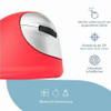 R-Go HE Sport ergonomic mouse, vertical mouse, prevents RSI, medium (hand length 165-185mm), right handed, wireless Bluetooth red - - (RGOHEREDR)