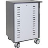 Ergotron Zip40 Charging and Management Cart - 3 Shelf - 255 lb (115666.05 g) Capacity - 4 Casters - 5" (127 mm) Caster Size - Steel - (DM40-2008-1)