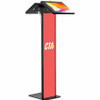 CTA Digital Premium Dual Enclosure Locking Floor Stand Kiosk with Graphic Card Slot and Soap Dispenser Bracket (Black) - Up to 11" mm) (Fleet Network)
