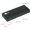 SIIG 10-Port Industrial USB 3.1 Gen 1 Hub with Dual USB-C & Charging - USB Type B - Wall/DIN Rail Mountable - 10 USB Port(s) - 9 USB - (ID-US0811-S1)