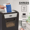 GBC ShredMaster High Security Home Shredder, SM10-06, Micro-Cut, 10 Sheets - Non-continuous Shredder - Micro Cut - 10 Per Pass - for - (1758499F)