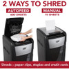 GBC AutoFeed+ Office Shredder, 600X, Super Cross-Cut, 600 Sheets - Continuous Shredder - Super Cross Cut - 15 Per Pass - for shredding (WSM1757510)