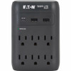 Tripp Lite series Protect It! SK60CB 6-Outlets Surge Suppressor/Protector - Black - NEMA 5-15P - 6 x NEMA 5-15R, 1 x USB Type C, 2 x A (Fleet Network)