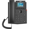 Fanvil X303-2 Wire IP Phone - Corded - 6 Multiple Conferencing - Desktop, Wall Mountable - Black - 4 x Total Line - VoIP - 2.4" (X303-2 Wire)
