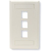 Black Box GigaStation2 3 Socket Network Faceplate - 3 x Socket(s) - 1-gang - Office White (Fleet Network)
