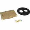 Wiremold Source 1 Cover Plate - 2 x Total Number of Socket(s) - Flush Mount, Screw Mount - Metallic - Brass (Fleet Network)