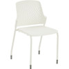 Safco Next Stack Chair - White Seat Color - Polypropylene Seat Material - White Back Color - Polypropylene Back Material - Tubular - - (Fleet Network)