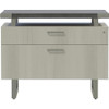 Safco Mirella Lateral File - 2-Drawer - 2 x File, Storage Drawer(s) - Material: Particleboard, Laminate - Finish: Stone Gray (Fleet Network)