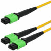 AddOn 5m MPO/APC to 2xMPO/APC Yellow OS2 OFNR (Riser-Rated) 24-Strand SMF Fiber Fanout Cable - 16.4 ft (5 m) Fiber Optic Network Cable (ADD-MPO242MP125M9SMF)