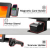 CTA Digital VESA Dual Plate POS Station with Printer Stand, Magnetic Scanner Holder, Card Reader Holder - 75 x 75, 100 x 100 - VESA - (PAD-CHKS2)