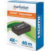 Manhattan 4K HDMI Repeater / Extender - 4096 x 2160 - 164.04 ft (50000 mm) Maximum Operating Distance - 1 x HDMI In - 1 x HDMI Out - - (207621)