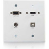 C2G_VGA__35mm_Double_Gang_Wall_Plate__HDMI_and_USB_Pass_Through_-_White_-_2-gang_-_White_-_Aluminum_-_1_x_HDMI_Ports_-_1_x_VGA_60146