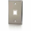 C2G 1 Socket Multimedia Keystone Faceplate - 1 x Total Number of Socket(s) - 1-gang - Stainless Steel (Fleet Network)