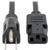 Tripp Lite 2ft Computer Power Cord Cable 5-15P to C13 10A 18AWG 2' 5-pack 5pc - 125 V AC / 10 A - Black - 2 ft (0.61 m) Cord Length - (Fleet Network)