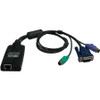 Tripp Lite B055-001-PS2 Server Interface Module - RJ-45 Female Network, HD-15 Male VGA, mini-DIN (PS/2) Male Keyboard/Mouse (Fleet Network)