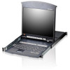 ATEN 16-Port Multi-Interface Cat 5 Dual Rail LCD KVM Switch - 16 Computer(s) - 17" LCD - 1280 x 1024 - 16 x Network (RJ-45) - 3 x USB (Fleet Network)