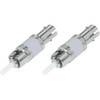 AddOn 2-Pack of 5dB fixed ST Male to ST Female OS1 SMF Simplex Fiber Attenuators - 1 x ST/PC Network Male - 1 x ST/PC Network Female - (Fleet Network)