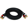 Monoprice 6ft Premium 2 RCA Plug/2 RCA Plug M/M 22AWG Cable - Black - 6 ft Coaxial Audio Cable for Audio Device - First End: 2 x RCA - (Fleet Network)