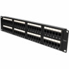 AddOn 19-inch 2U CAT6 48-Port Straight Patch Panel with High Density 110-Type - 48 x RJ-45 - 48 Port(s) - 48 x RJ-45 - 48 x RJ-11 - 2U (Fleet Network)