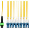 AddOn 15m MPO/APC to 6xLC/UPC Duplex Yellow OS2 OFNR (Riser-Rated) 12-Strand SMF Fiber Fanout Cable - 49.2 ft (15 m) Fiber Optic Cable (Fleet Network)