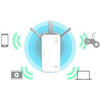 D-Link DAP-1720 IEEE 802.11 a/b/g/n/ac 1.71 Gbit/s Wireless Range Extender - 2.40 GHz, 5 GHz - 3 x External Antenna(s) - MIMO - 1 x - (DAP-1720)
