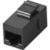 Black Box Cat.5e Coupler - Unshielded, Straight-Pin, Black - 1 x RJ-45 Network Female - 1 x RJ-45 Network Female - Black - 1 (Fleet Network)