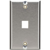 Black Box Wallplate for Mounting Wall-Style Telephone - Stainless Steel - 1-gang - Stainless Steel (Fleet Network)