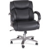 Safco Big & Tall Leather Mid-Back Task Chair - Black Seat Color - Bonded Leather Seat Material - Mid Back - Armrest - 1 Each (Fleet Network)