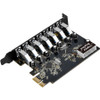 SIIG USB 3.0 7-Port Ext PCIe Host Adapter - PCI Express 2.0 x1 - Plug-in Card - 7 USB Port(s) - 7 USB 3.0 Port(s) (LB-US0514-S1)