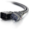C2G Standard Power Cord - For Switch, Server, Computer - 250 V AC / 15 A - Black - 1 ft (0.30 m) Cord Length - IEC 60320 C19 / IEC C20 (Fleet Network)