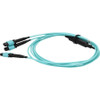 AddOn 4m MPO-16/UPC to 4xMPO/UPC Aqua OM4 LSZH 16-Strand Fiber Fanout Cable - 13.1 ft (4 m) Fiber Optic Network Cable for Network - 1 (Fleet Network)
